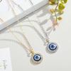 1PC Turkish Crystal Evil Eyes Pendant Necklace For Womens Jewelry Gold Color Clavicle Chains Necklaces