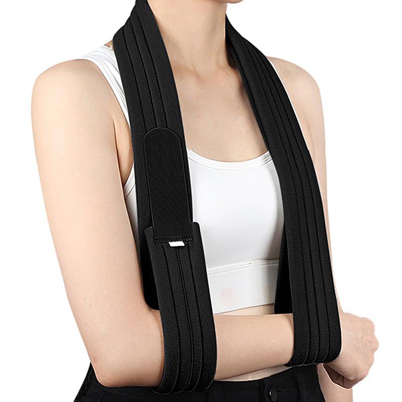 1Pc Arm Sling Adjustable Breathable Shoulder Immobilizer Support For Broken Arm