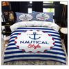 Комплект постельного белья Anchor Ocean Style, пододеяльник, односпальный, двуспальный, домашний текстиль с наволочкой для детей, мальчиков, домашний декор, мягкий пододеяльник