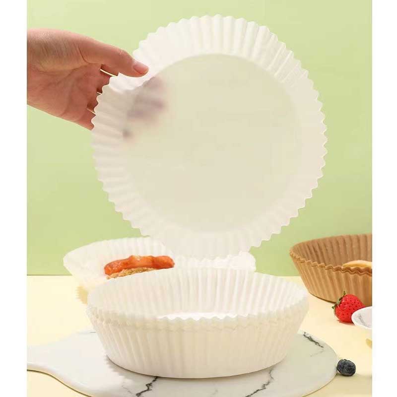 Одноразовый бумажный вкладыш для фритюрницы, 100 шт. вкладышей для фритюрницы, круглые 6,3 дюйма, антипригарные вкладыши из пергаментной бумаги для фритюрницы