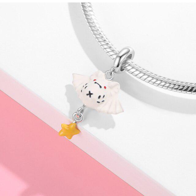 925 пробы стерлингового серебра серии зоопарк милый эмалированный жираф лев сделай сам подвески подходят кулон браслет для женщин изготовление ювелирных изделий