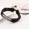 Men/Women Christian Wrap Catholic Leather Cuff Bangle Wristband "I Love JESUS" Religious Bracelet