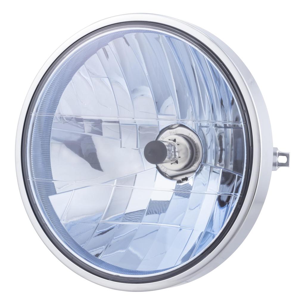 Stanley Electric Headlamp for Stanley Street Hyper FB04 (STANLEY) Multi-Reflector Motorcycles, Halogen, Round, Blue, 100/90W,