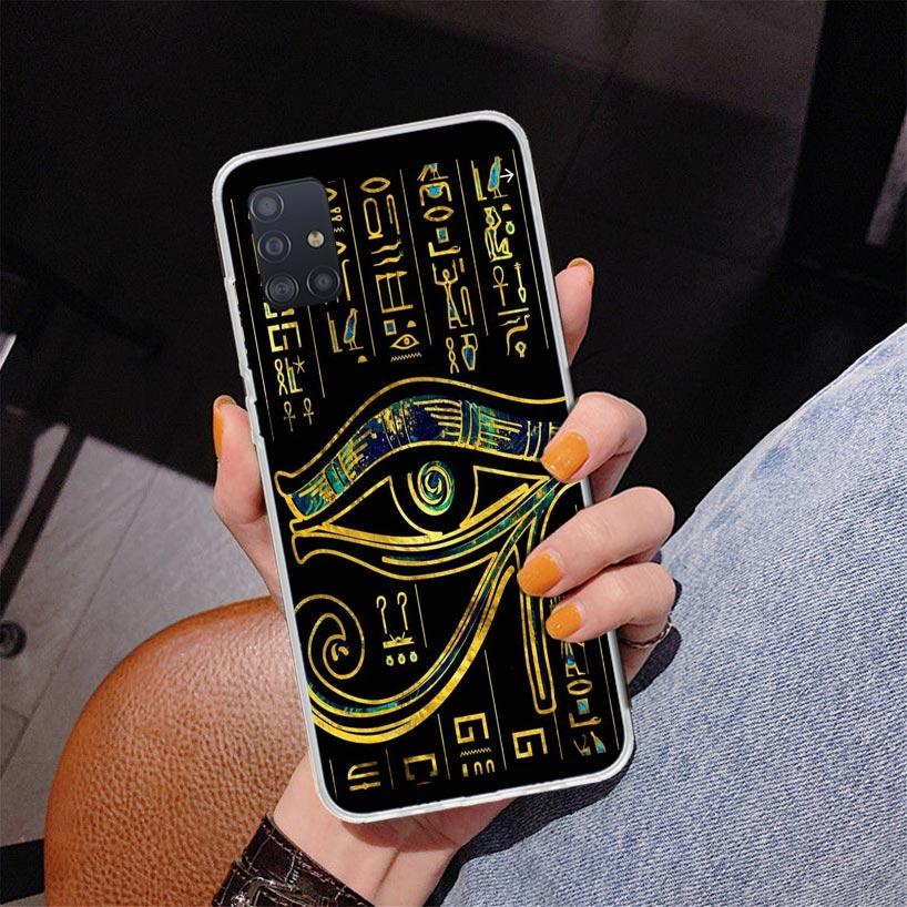 Священный Глаз Гора Египет Фреска Чехол для Телефона Для Samsung Galaxy A52 A32 A22 A12 A51 A31 A50S A30S A20S A10S Note 20 Ultra 10 Plus