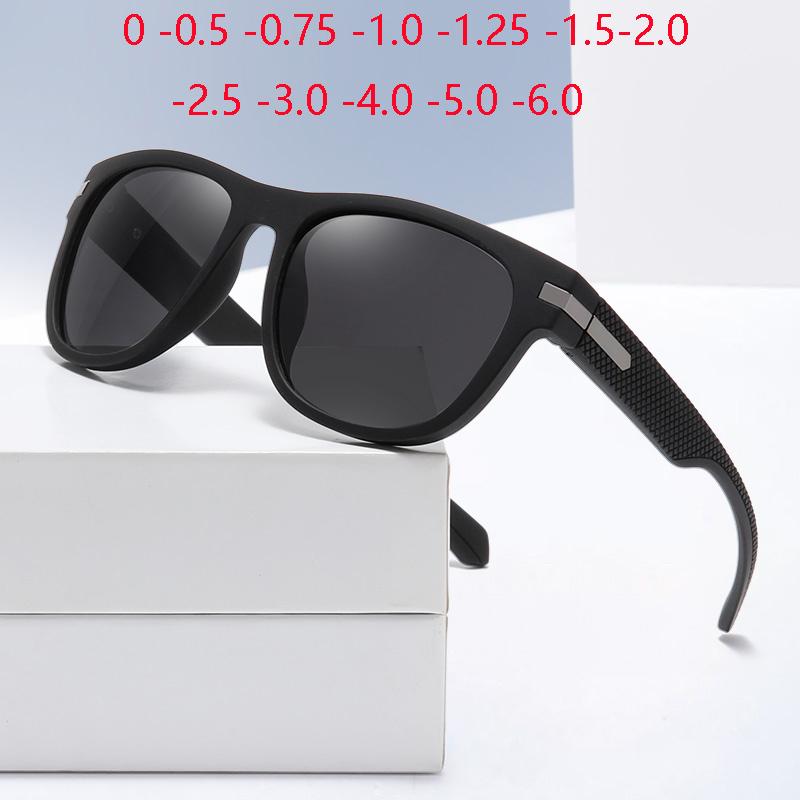 0 -0.5 -0.75 To -6 Outdoor Sport Oval Polarized Myopia Sunglasses With Prescription Driving Anti-Glare Sun Glasses For Man
