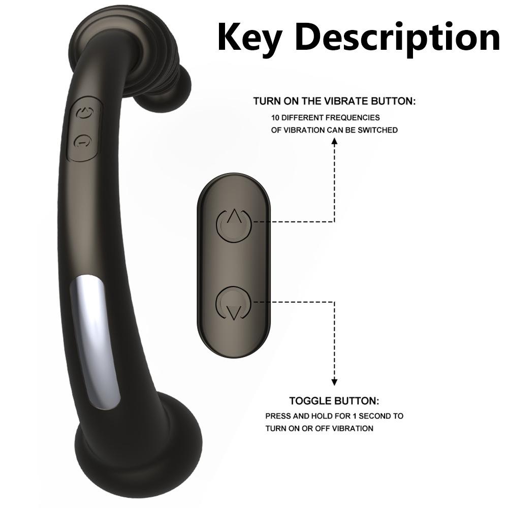 Вибратор с двумя головками и бусинами, силиконовый массажер для точки G, женский, двойного назначения, анальная пробка, игрушка для взрослых