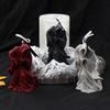 1pc Halloween Draw The Knife Death Silicone Candle Mold DIY Handmade Aromatherapy Gothic Terror Skull Candle Plaster Soy Wax Soap