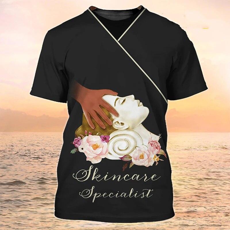 Massage Therapist 3D Print T-shirt Uniform Workwear Woman Men Streetwear T Shirts Harajuku Tees Tops Unisex Oversized Clothing