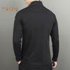 Мужские спортивные рубашки с воротником-стойкой, полумолнией, однотонная приталенная толстовка с длинным рукавом, повседневная рубашка для осени и зимы