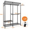 AZAKBL Heavy-Duty Clothes Rack, 2-Tier, Large Capacity, with Casters, Closet/Wardrobe Storage, Rust-Resistant, Easy Assembly, Adjustable Height, Space