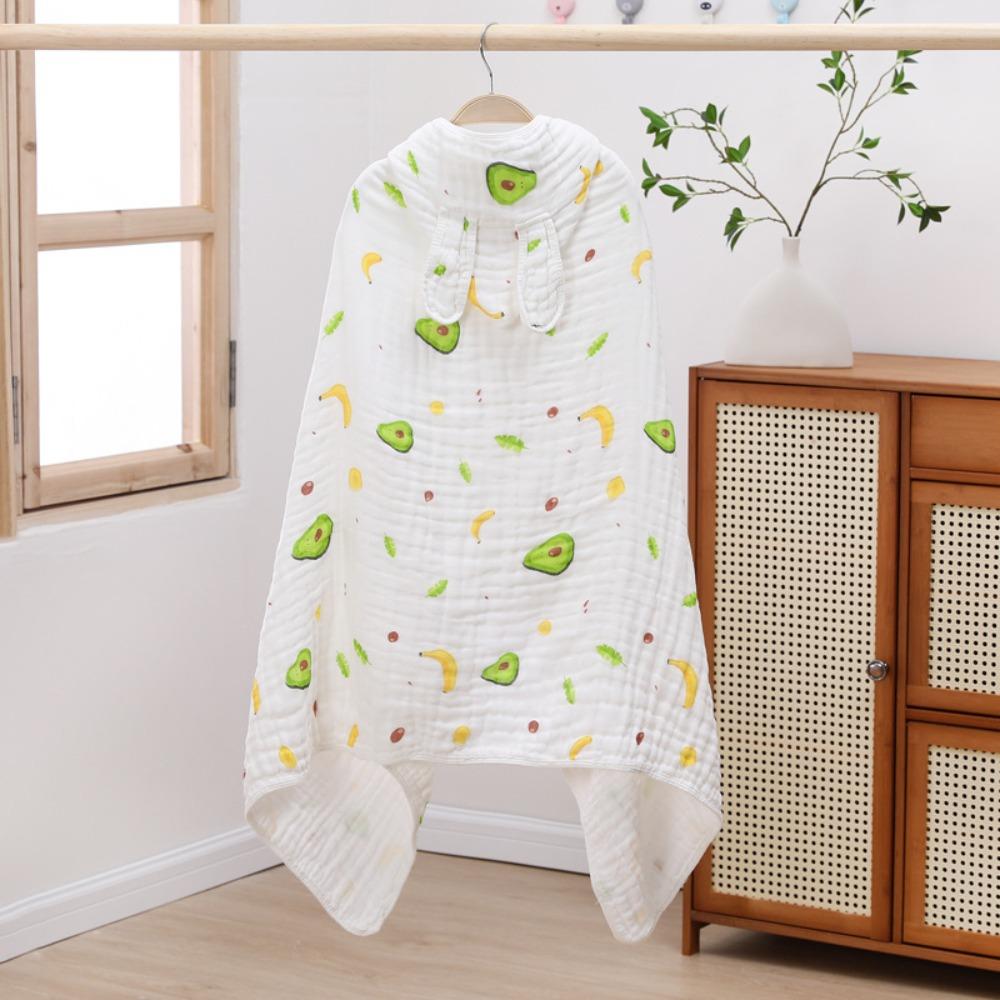 Rabbit Cartoon Blanket Wrap Cotton Sleepwear Bathrobe Cloak Hooded Cape Towels Beach