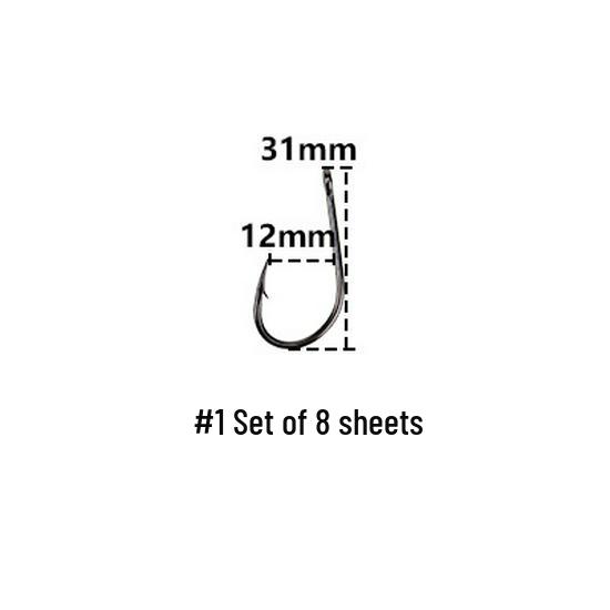 Крючки Mustad 10829 с изогнутым цевьем для морской рыбалки, ловли крупной рыбы, на длинные джиги, для белого амура и осетра.