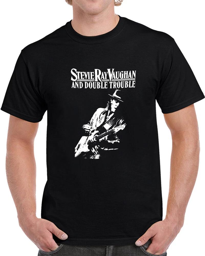 Stevie Ray Vaughan Retro 100% Cotton T-shirt Mens Womens Tees Top