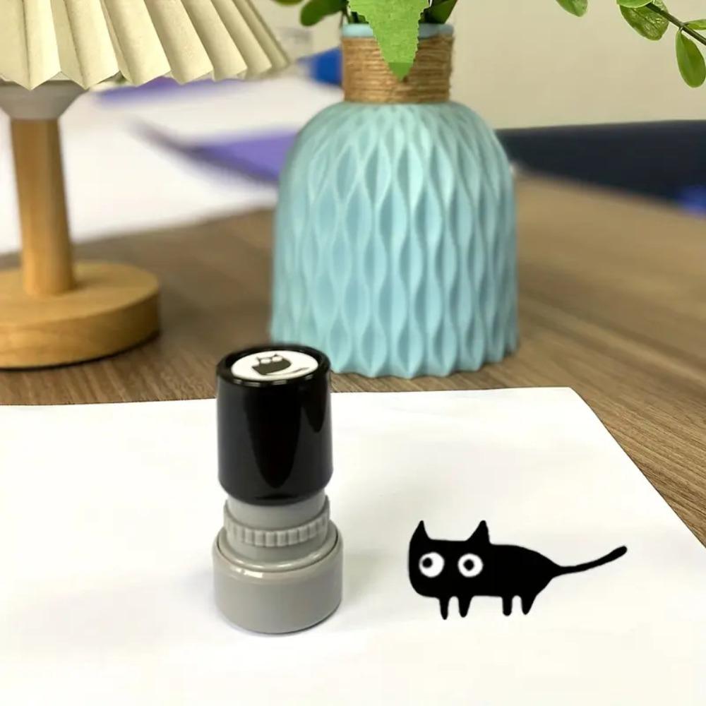Cat Designs Black Cat Stamp 4 Styles Cartoon Stamps Lovely Kitten Stamp  Stationery