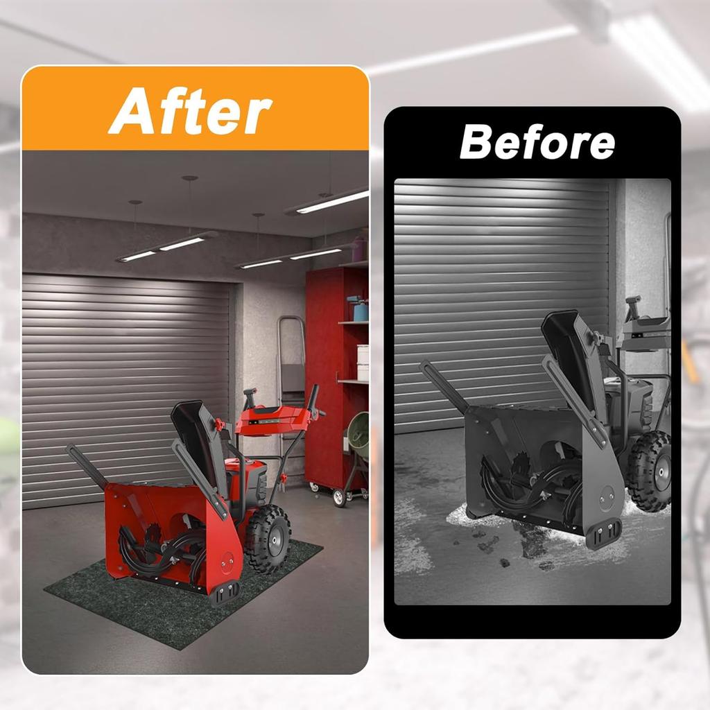 Коврик для снегоуборщика 3x4 фута, Впитывающий коврик для пола под снегоуборщик с клейкой основой для гаража