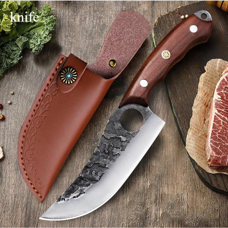 Cutting Knife Carving Knife Hand-forged Butcher Kitchen Butcher Knife Multi-purpose Knife Fruit Knife Sharp Slicer Knife