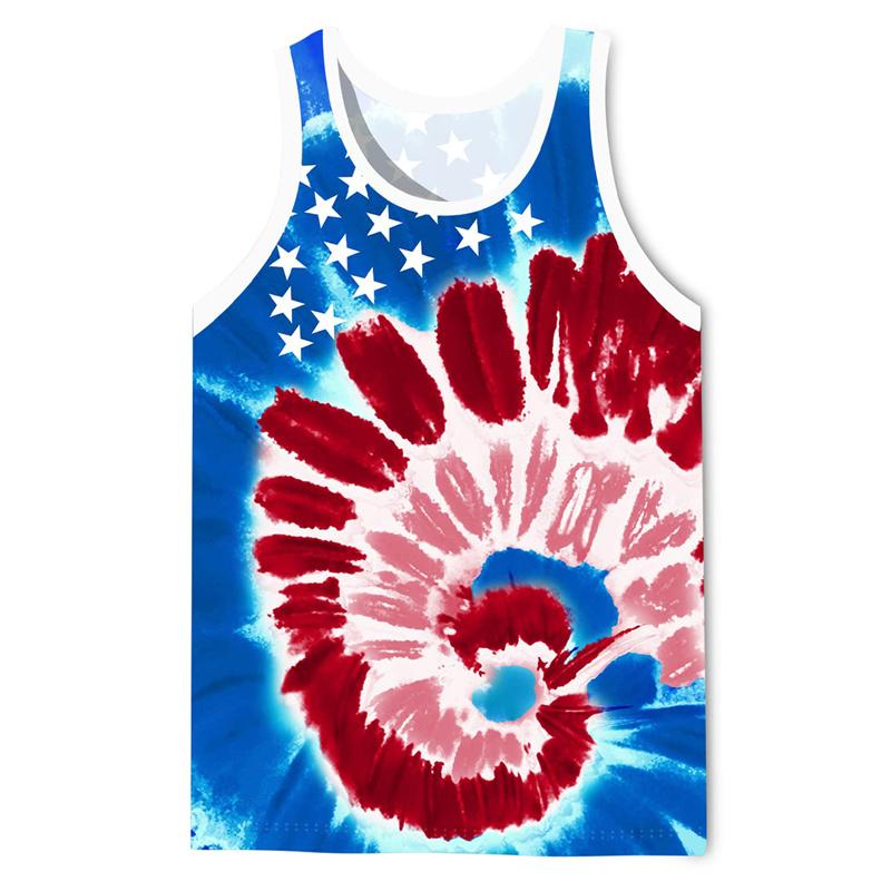 Colorful Smokes 3D Print Tank Top For Men Summer Casual Sleeveless T Shirt Colorful Graphics Tops Street Loose Quick Dry Vest