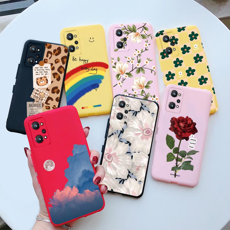 Чехол для Realme GT Neo 3T Чехол для Realme GT Neo 2 GT2 Радужный Цветок Мягкий Силикон Защитный Бампер для Телефона Чехол для Realme GT Neo 3T 2