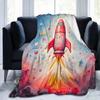 Cool fighter jet digital-printed polyester Bedroom velvet flannel soft sofa cover blanket Fleece soft cover blankets for beds