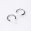 Ring Platinum Plated Earrings Black Silver Black Ring Earrings Black Earrings Black Earrings 925 Silver Earrings