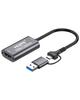 BotthHealth Capture Board 2in1 USB HDMI Conversion Adapter 4K Input 1080P Output For Streaming Compatible with OBS Potplayer YouTube Niconico Type-C &