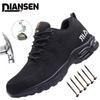 Mesh Breathable Safety Shoes Steel Toe Shoes Men Puncture-Proof Work Sneakers Male Shoes Work Indestructible Warehouse Footwear