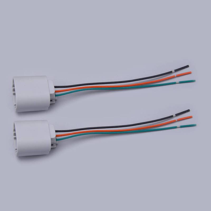 2pcs H13 9008 Headlight Connector Pigtail Wire Harness Female Socket Fit for Ford F-150 2004 2005 2006 2007 2008 2009-