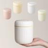 Round/Triangle Mini Desktop Trash Can Press Type Plastic Waste Bin Desk Storage Box  Home Supplies