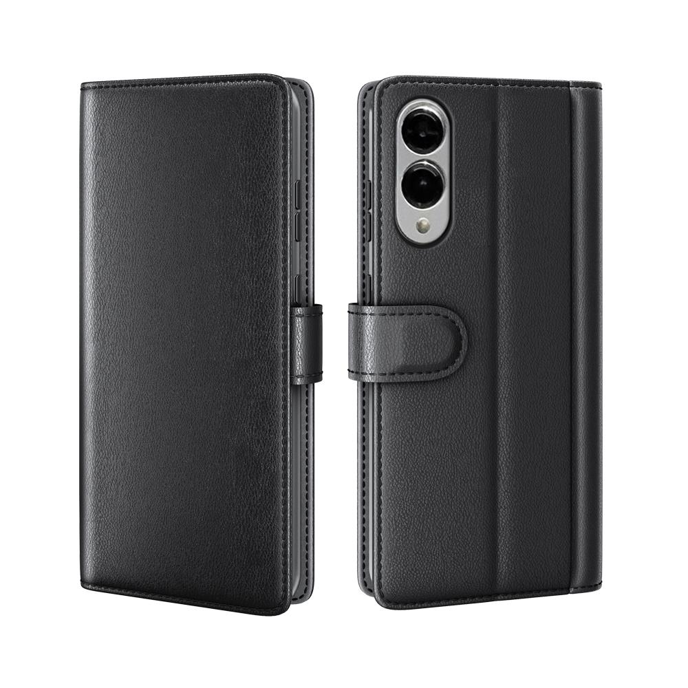 Для Samsung Galaxy S25 Edge Чехол Натуральная Спилковая Кожа Чехол для Телефона с Кошельком и Подставкой