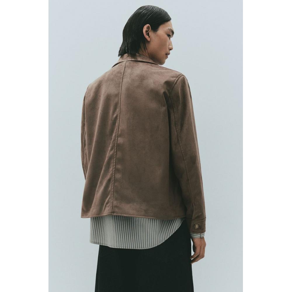 Куртка HM Regular Fit темно-бежевого цвета