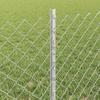 Chain Link Fence with Posts 10 x 0.6 m (W x H) Hot Dip Galvanized Steel