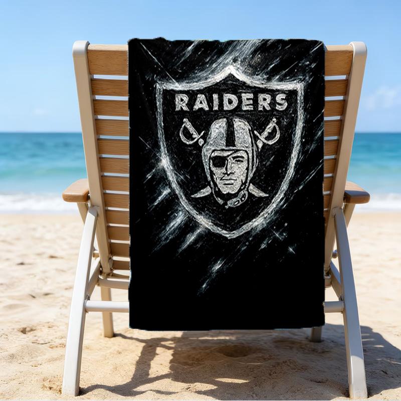 Пляжное полотенце с принтом «Наследие футбольной команды Raiders», супермягкая микрофибра, идеальный подарок на день рождения, для бассейна, пляжа, путешествий, для семьи и друзей