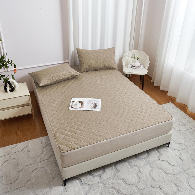 Водонепроницаемый стеганый наматрасник с резинками, пылезащитный чехол с противоскользящим покрытием