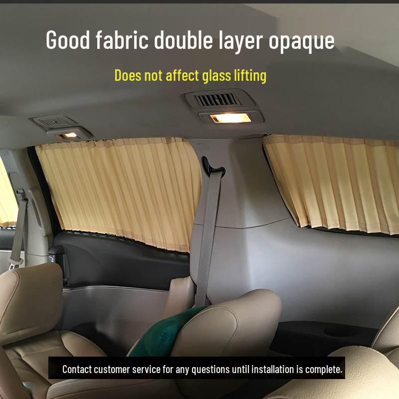 Buick GL8 Mid-term Business Car Curtains with Upper and Lower Guide Rails