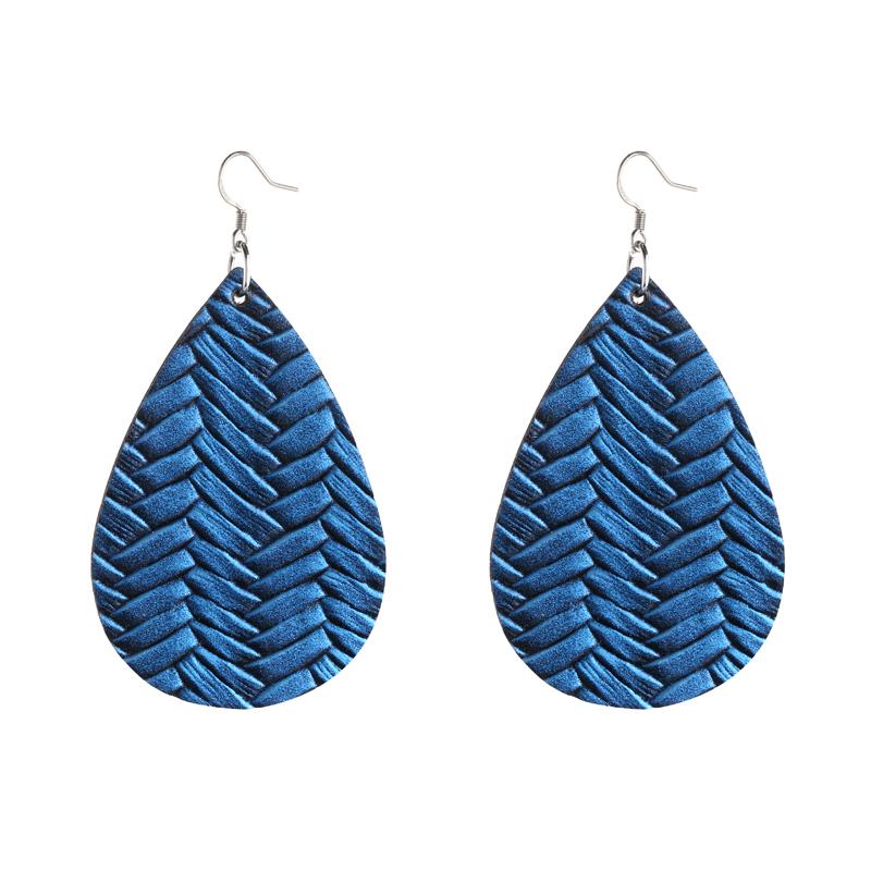 Fashion 29 Colors Teardrop Leather Earrings Lightweight Drop Earings Zircon Antique Dangle Earrings For Women Gifts Wholesale