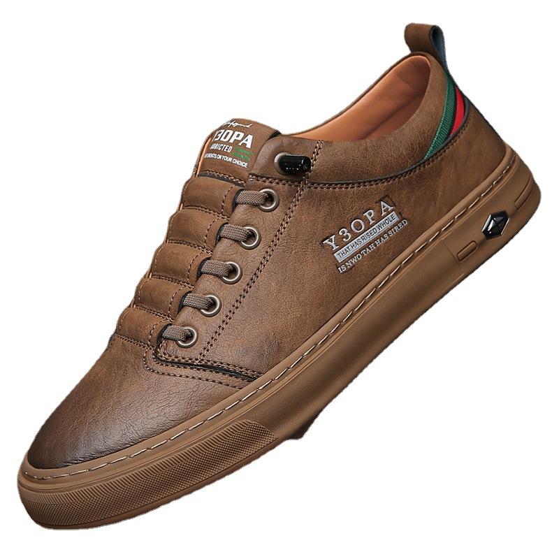 Мода 2024 Лето Новый тренд Универсальная повседневная обувь Мужские спортивные маленькие белые туфли на плоской подошве