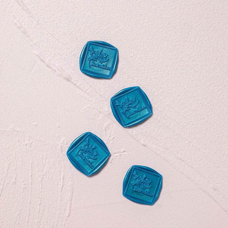 Van Gogh Blue Romantic Lined Envelope with Gold Logo Stamping for Invitations and Postcards