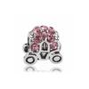 Fashion Pink Hope Charm Beads Suitable For Bracelets And Necklaces Romantic Heart Shape Women Jewelry