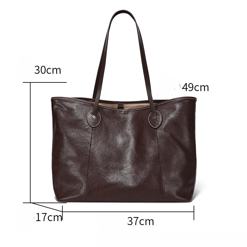 Сумка-тоут большой вместимости, женская сумка из натуральной кожи с верхним слоем из коровьей кожи, сумка премиум-класса через плечо и подмышку