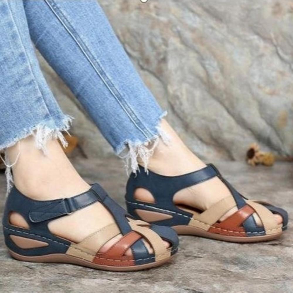 Wedge Sandals, Roman Shoes, Cross Buckles