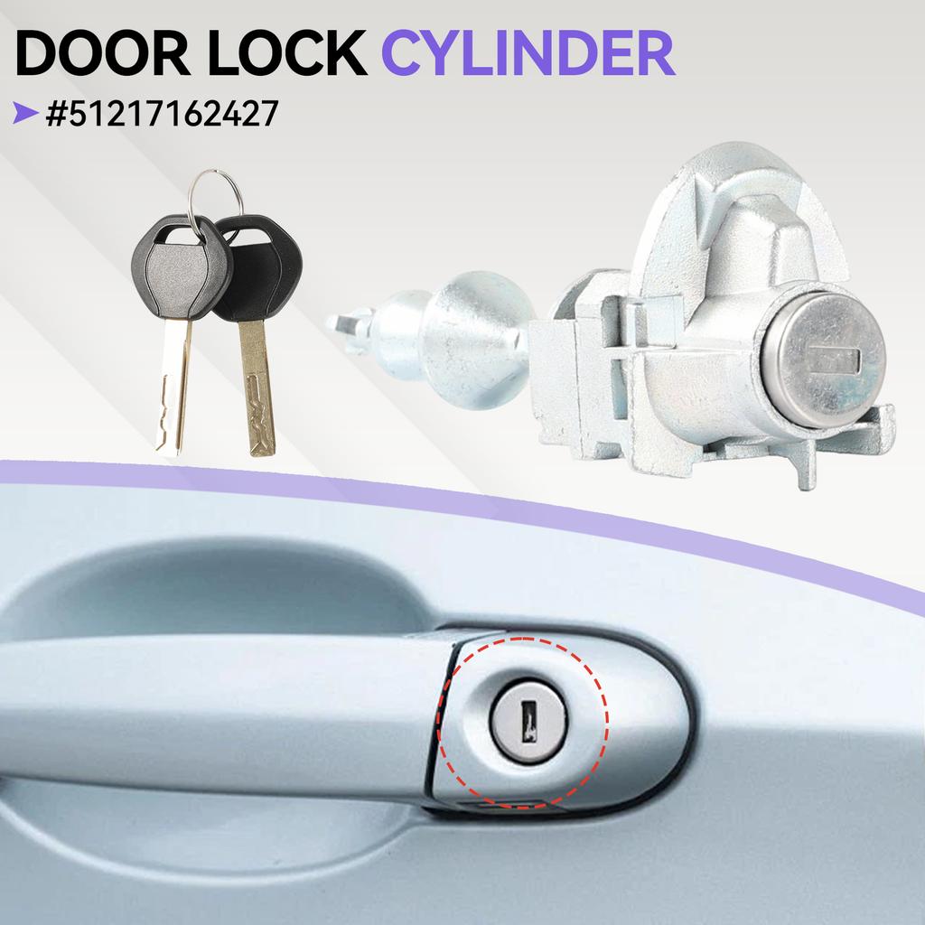 Front Left Driver Side Door Lock Cylinder with 2 keys Repair Kit for BMW E90 E91 E92 E93 3 SERIES 2004-2012 51217162427 Car Part