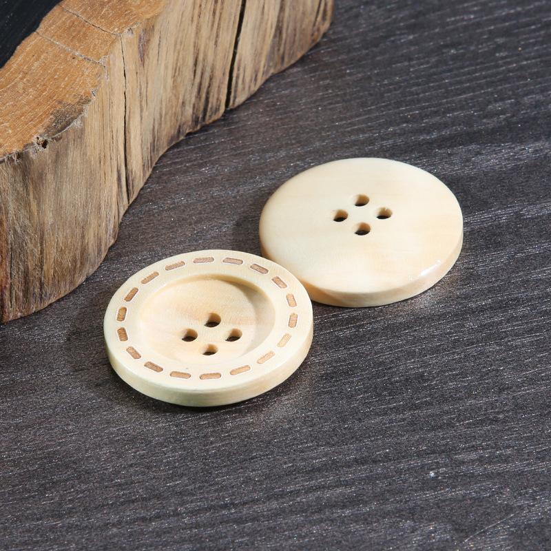 Solid Wood Clothes Buttons Men'S And Women'S Shirts Sweaters Jackets Button Accessories Children'S Coats Trench Coats Cardigan Wood Buttons