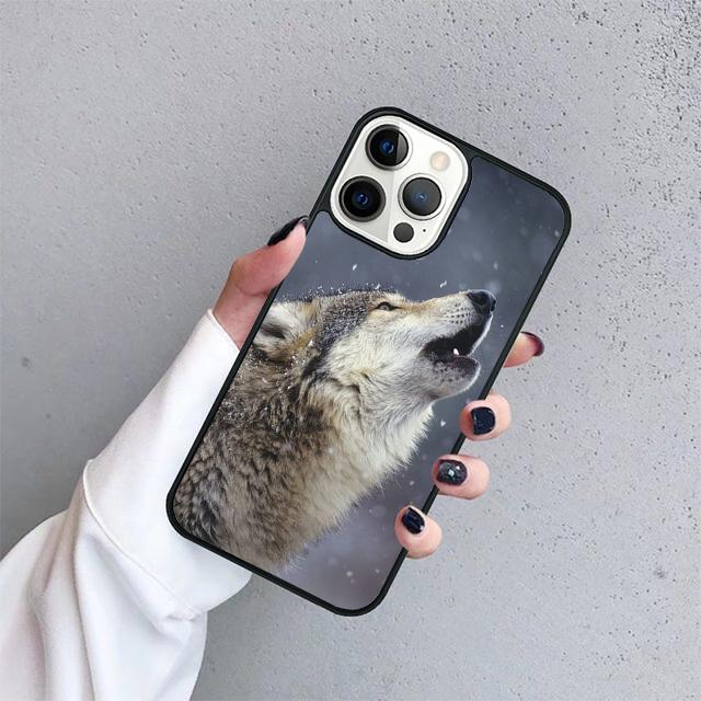 Чехол-накладка Animal Wolf Roar для iPhone 17 Air 15 16 14 13 12 Pro Max 11 Pro Max Plus Coque Shell