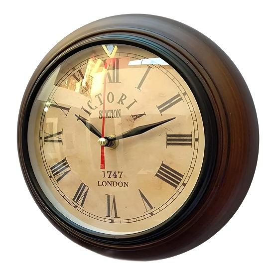 Деревянные настенные часы в старинном стиле, домашний декор в уникальном стиле, 25,4 см