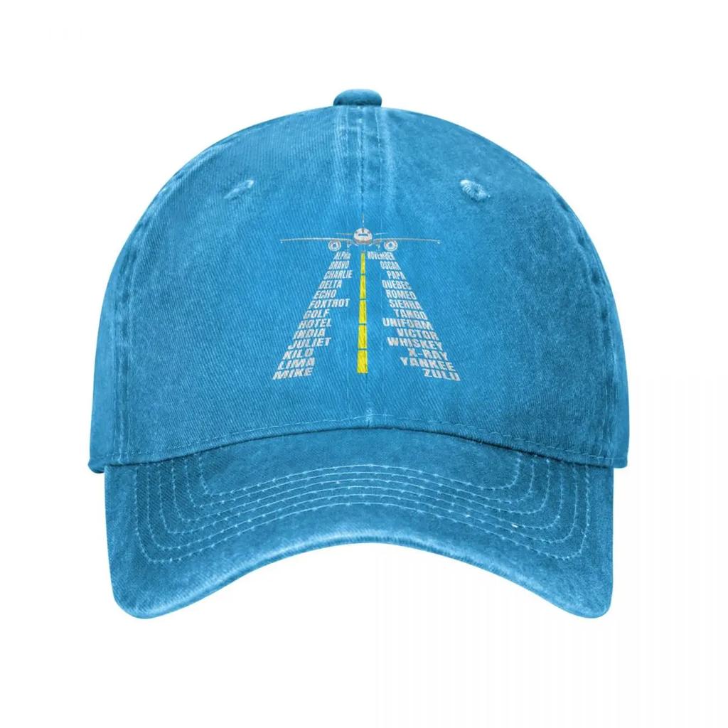 Phonetic Alphabet Aircraft Unisex Baseball Cap Distressed Washed Caps Hat Retro Outdoor All Seasons Travel Headwear