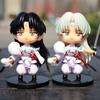 New Inuyasha Anime Figure Higurashi Kagome Miroku Sesshoumaru Action Version Toys Pvc Model Doll Gifts Kids Q for Poseable Articulated Scale 2