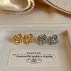 Twisted Braid Minimalist Metal Knot Earrings with 925 Silver Needle