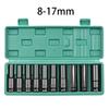 1/2Inch Drive 6-Point Impact Socket Set 10-Piece Metric Sizes 8-24m/10-24mm Carbon Steel Impact Socket Set with Hard Storage Box