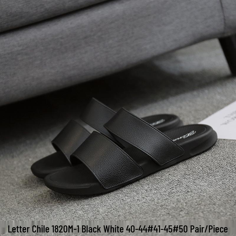 Xin Chile Мужские уличные шлепанцы с двойным ремешком, нескользящей подошвой из мягкого ПВХ