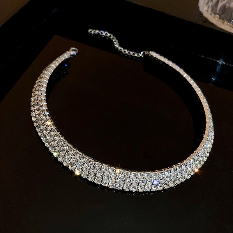 Подвеска-капля в форме сердца, чокер со стразами - Элегантное женское ожерелье